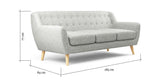 Roland 3 Seater Sofa