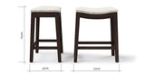 Hocker Set of 2 Bar Stools - Linda Low 62.5