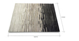 Cowhide Leather Rug - Mikstur Cowhide Rug in Ombre Black