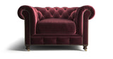 Notting Hill Velvet Chesterfield 1 seater armchair