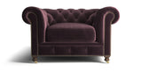 Notting Hill Velvet Chesterfield 1 seater armchair