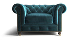 Notting Hill Velvet Chesterfield 1 seater armchair