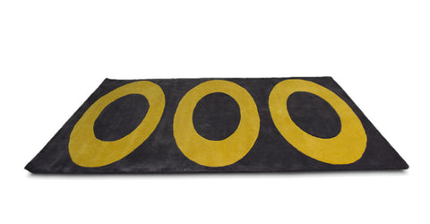 Contemporary Wool Rug - Avlang Rug in Grey and Yellow