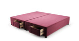 Queen Size Upholstered Bed Frame Base with Drawers