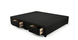 King Size Upholstered Bed Frame Base with Drawers