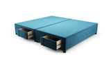 King Size Upholstered Bed Frame Base with Drawers