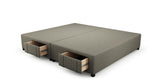 King Size Upholstered Bed Frame Base with Drawers