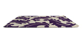 Contemporary Wool Rug - Blomstra Rug in Purple and Ivory White