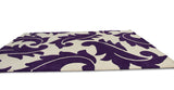 Contemporary Wool Rug - Blomstra Rug in Purple and Ivory White