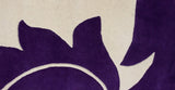Contemporary Wool Rug - Blomstra Rug in Purple and Ivory White