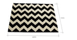 Contemporary Wool Rug - Brighton Chevron Rug in Monochrome Black and White