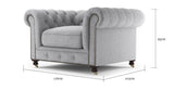 Camden Chesterfield 1 seater armchair