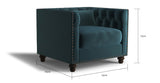 Florence Velvet Chesterfield 1 seater Armchair