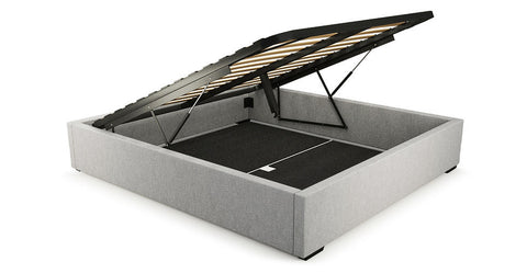 Queen Size Upholstered Gas Lift Bed Frame Base
