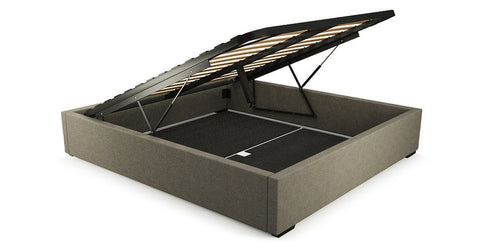 Queen Size Upholstered Gas Lift Bed Frame Base