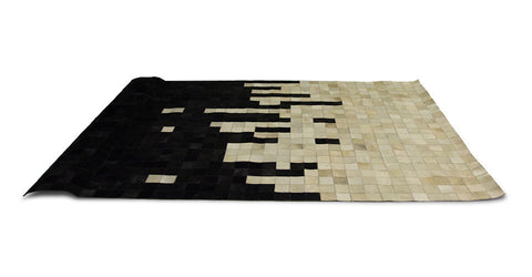 Cowhide Leather Rug - Harmoni Cowhide Rug in Monochromatic Black and White