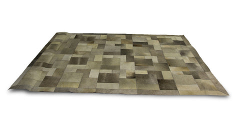 Cowhide Leather Rug - Konstursag Cowhide Rug in Tonal Grey