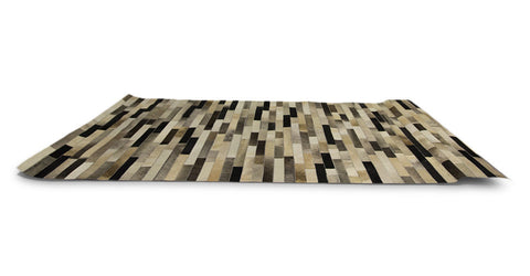 Cowhide Leather Rug - Nyanser Cowhide Rug in Tonal Grey