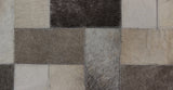 Cowhide Leather Rug - Nyanser Cowhide Rug in Tonal Grey