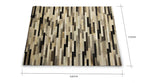 Cowhide Leather Rug - Nyanser Cowhide Rug in Tonal Grey
