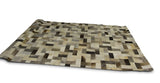 Cowhide Leather Rug - Pixeleret Cowhide Rug in Tonal Grey