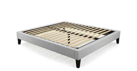 Queen Size Upholstered Slimline Bed Frame Base