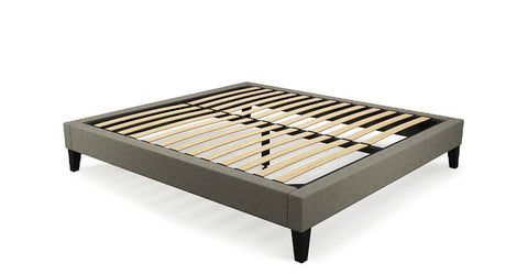 Queen Size Upholstered Slimline Bed Frame Base